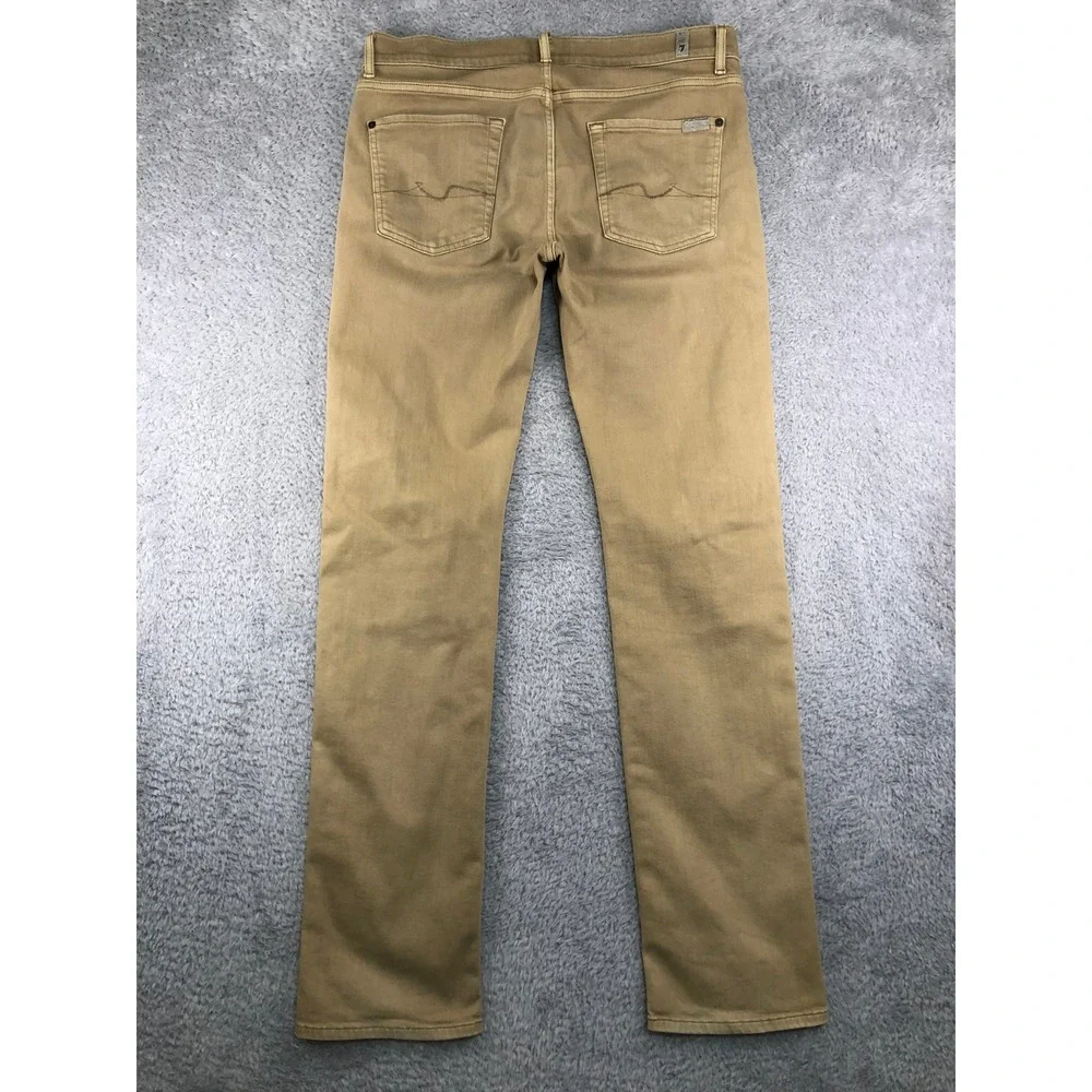 7 For All Mankind Jeans Men 34x34 Brown Slimmy Luxe Performance